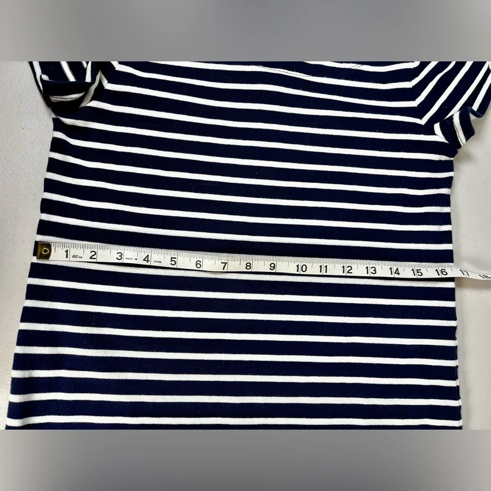 LOFT Navy and White Striped Dress , Small - Picture 12 of 15